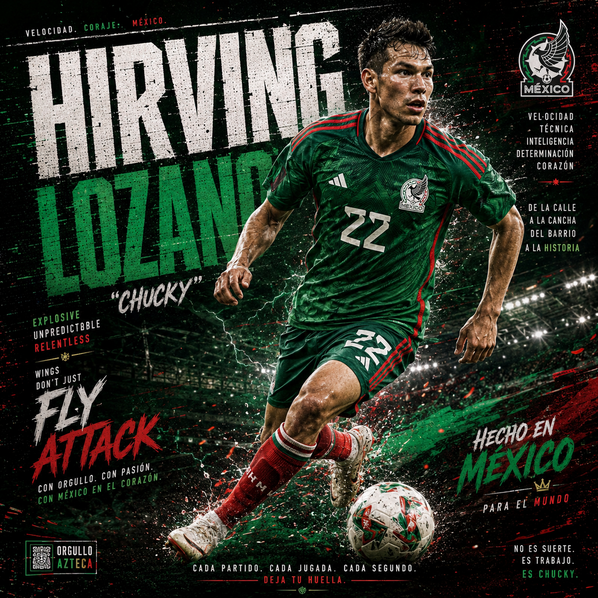 Hirving Lozano — 4×4 Tile Art