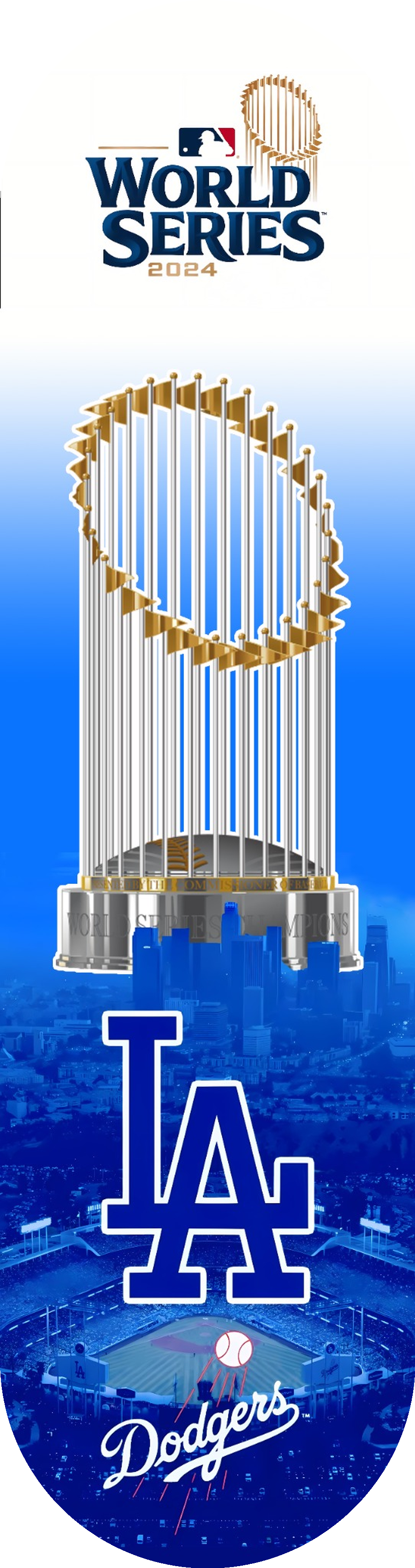2024 World Series Dodgers Trophy — Skateboard Deck