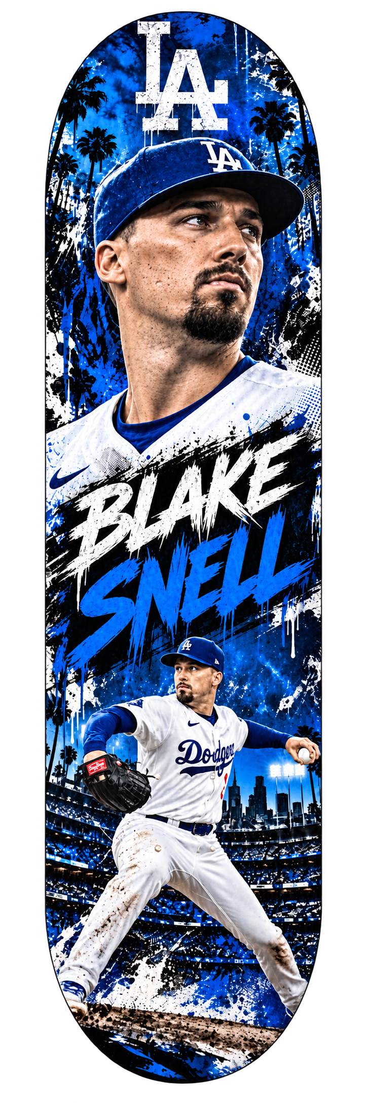Blake Snell — Dodgers Skateboard Deck
