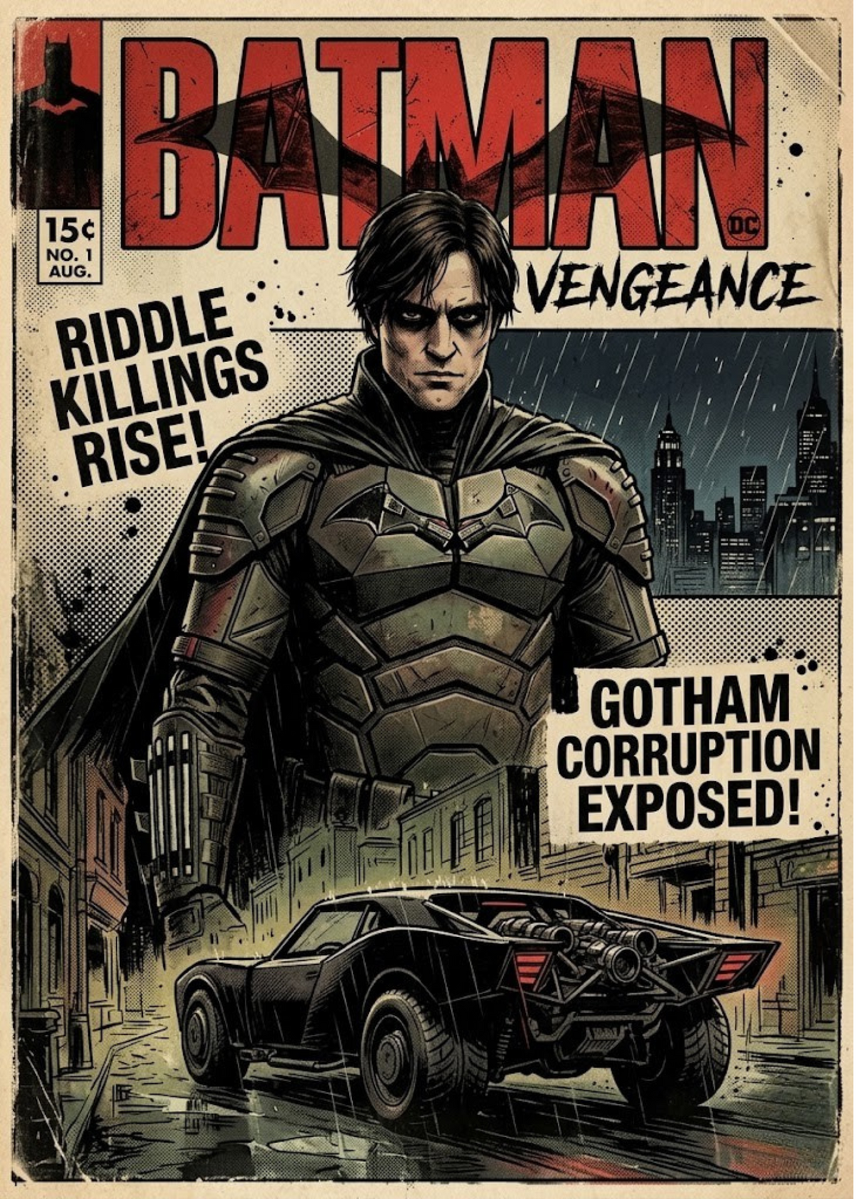 Batman Vengeance — 5×7 Canvas Art