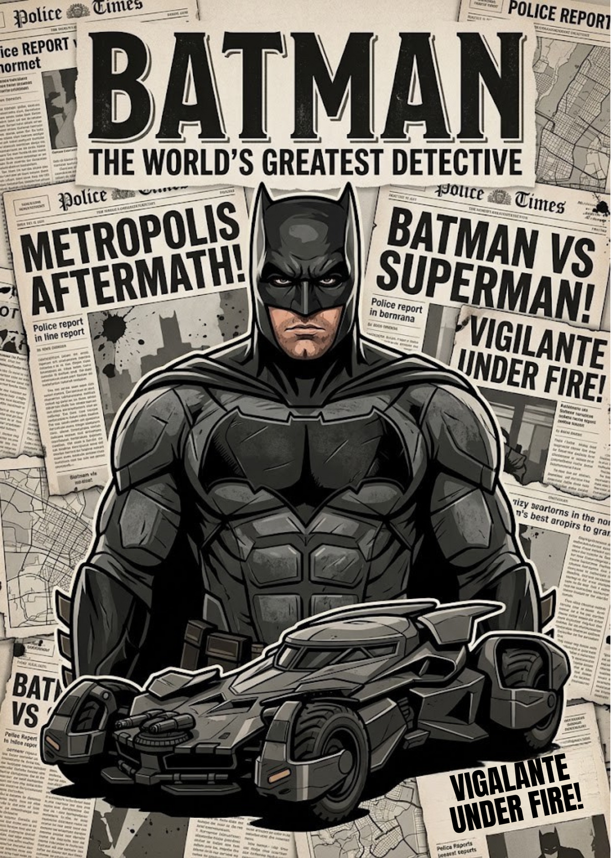 Batman World's Greatest Detective — 5×7 Canvas Art