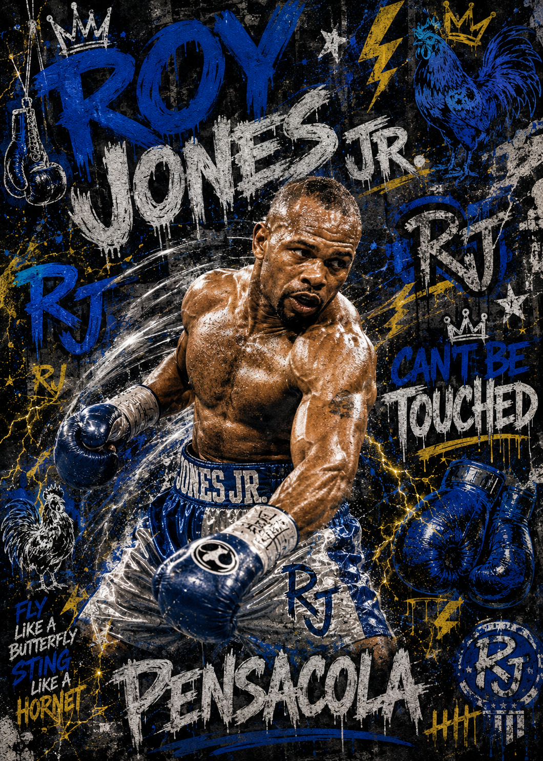 Roy Jones Jr. — Pensacola Champion — 5×7 Canvas Art