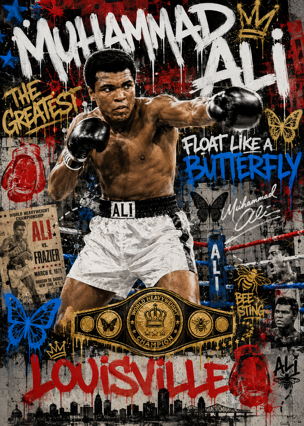 Muhammad Ali — Louisville Greatest — 5×7 Canvas Art