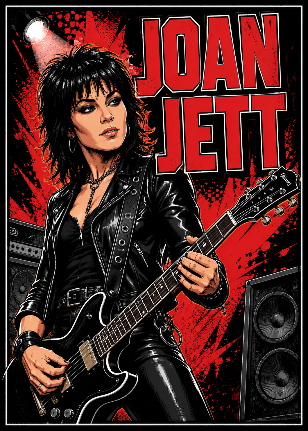 Joan Jett- Custom 5x7 Canvas