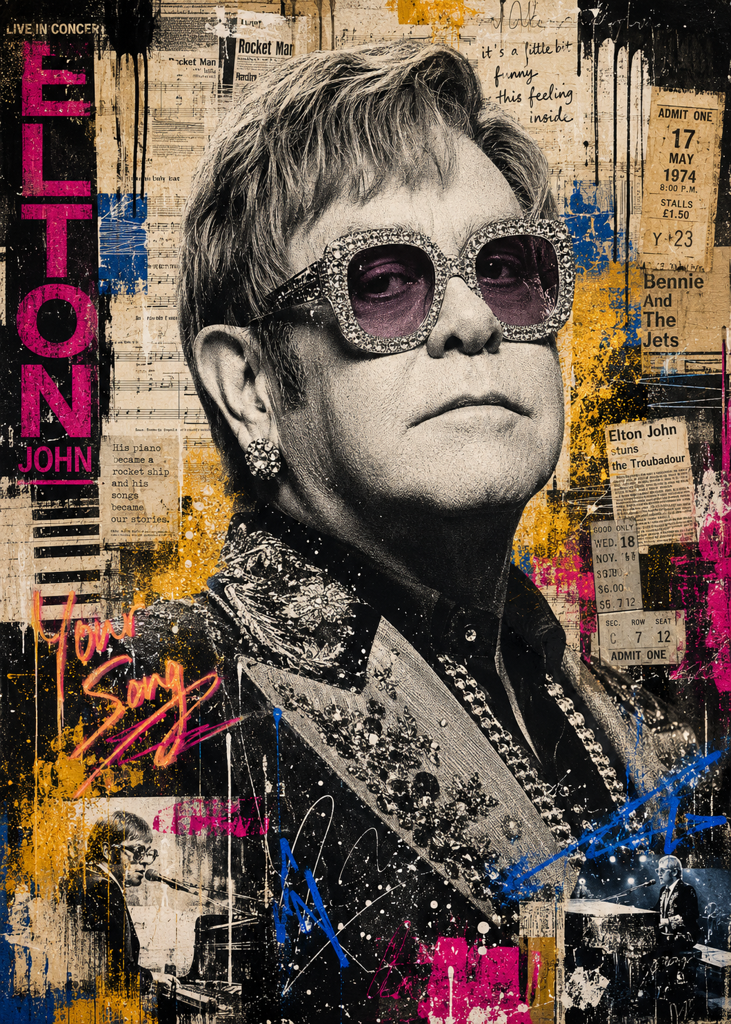 Elton- Custom 5x7 Canvas