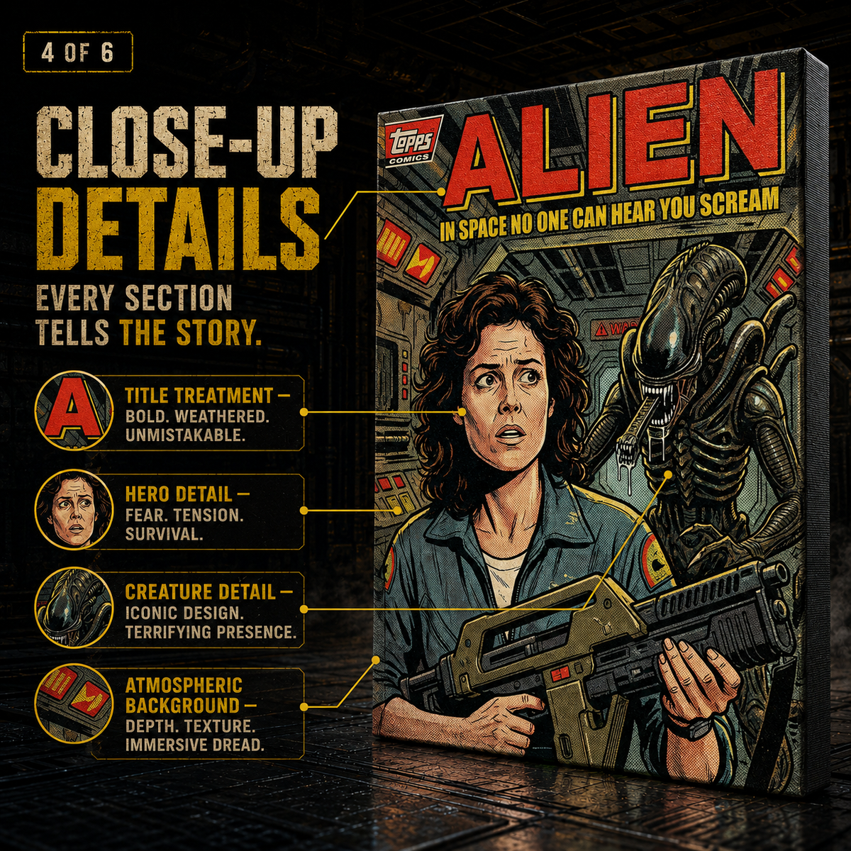 Aliens- Custom 5x7 Canvas