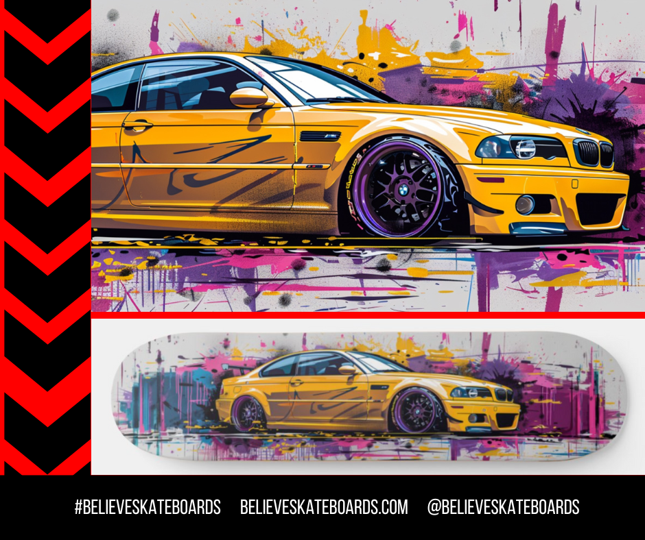 BMW Automotive Art Skateboard Deck — Design 15
