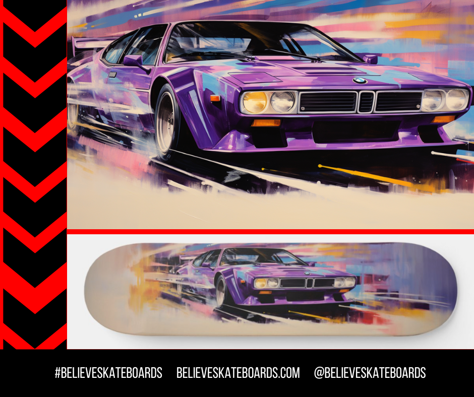 BMW Automotive Art Skateboard Deck — Design 46