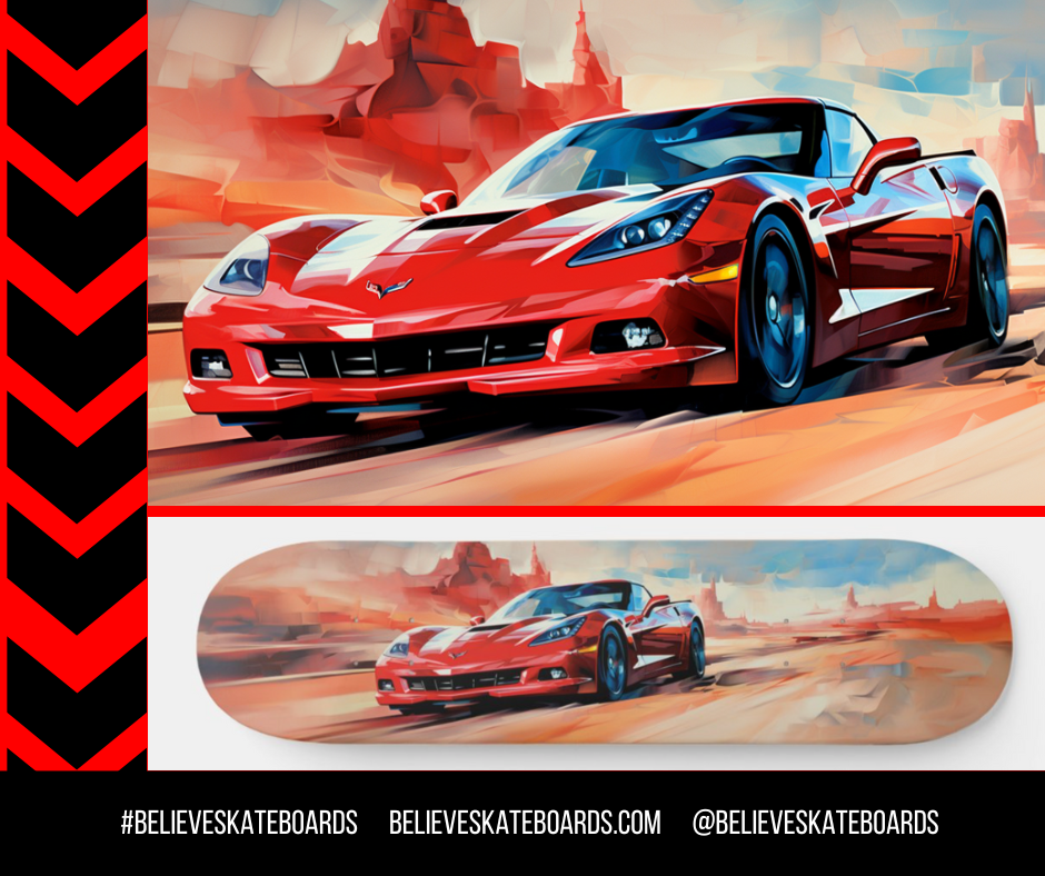 Chevy Automotive Art Skateboard Deck — Design 14