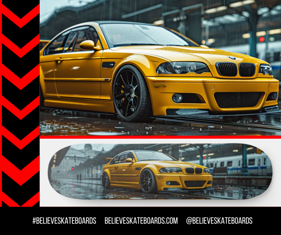 BMW Automotive Art Skateboard Deck — Design 19
