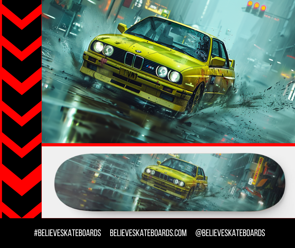 BMW Automotive Art Skateboard Deck — Design 17