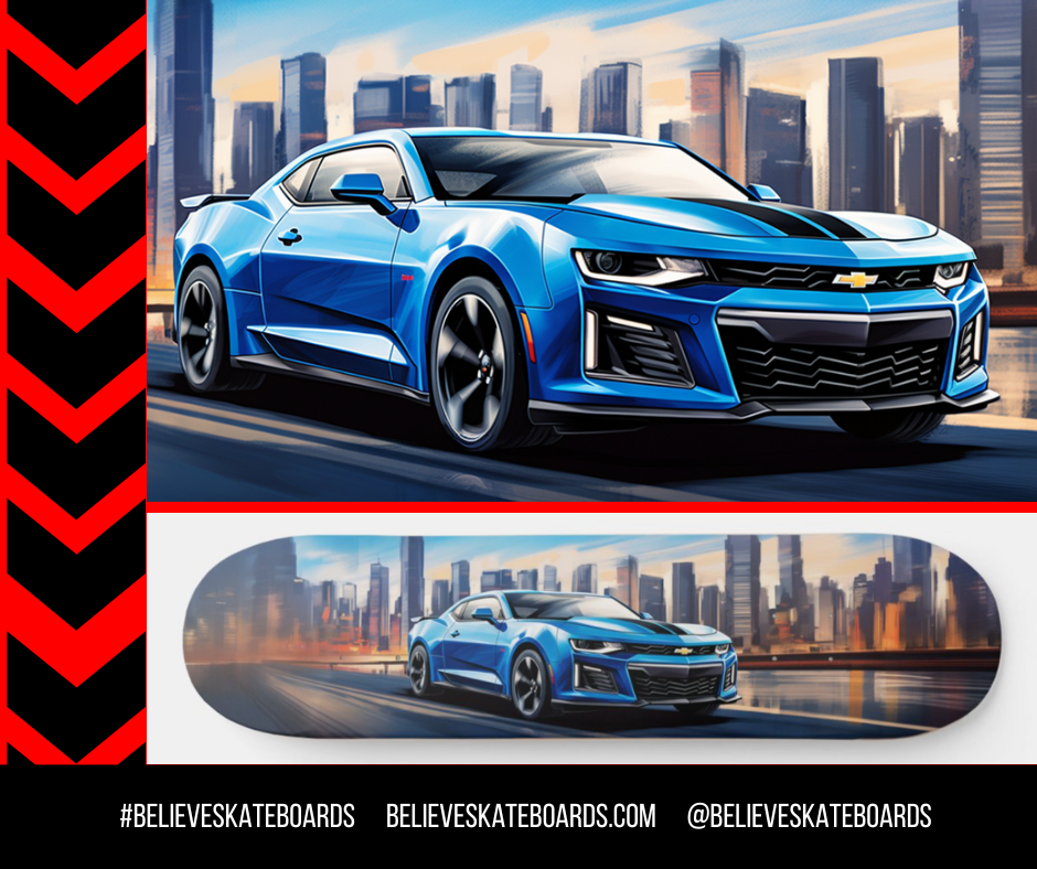 Chevy Automotive Art Skateboard Deck — Design 04