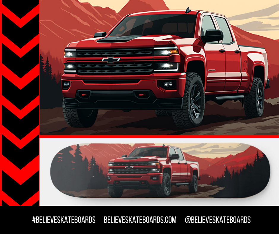 Chevy Automotive Art Skateboard Deck — Design 15