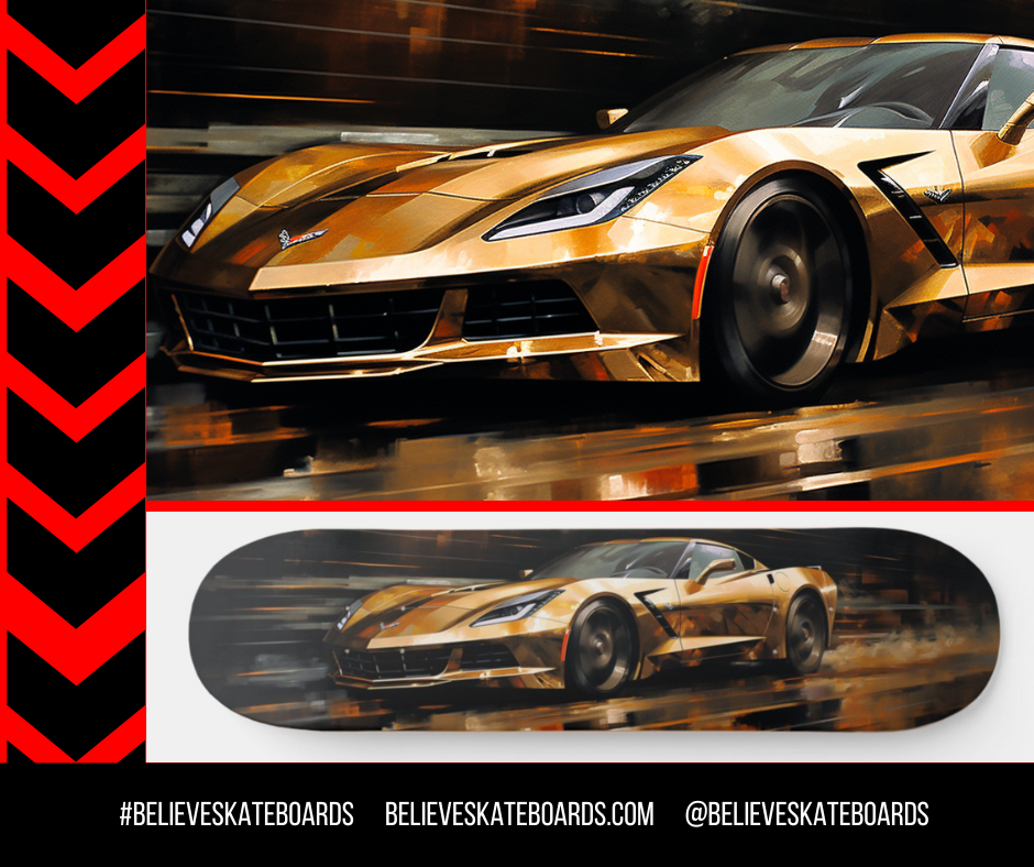 Chevy Automotive Art Skateboard Deck — Design 03