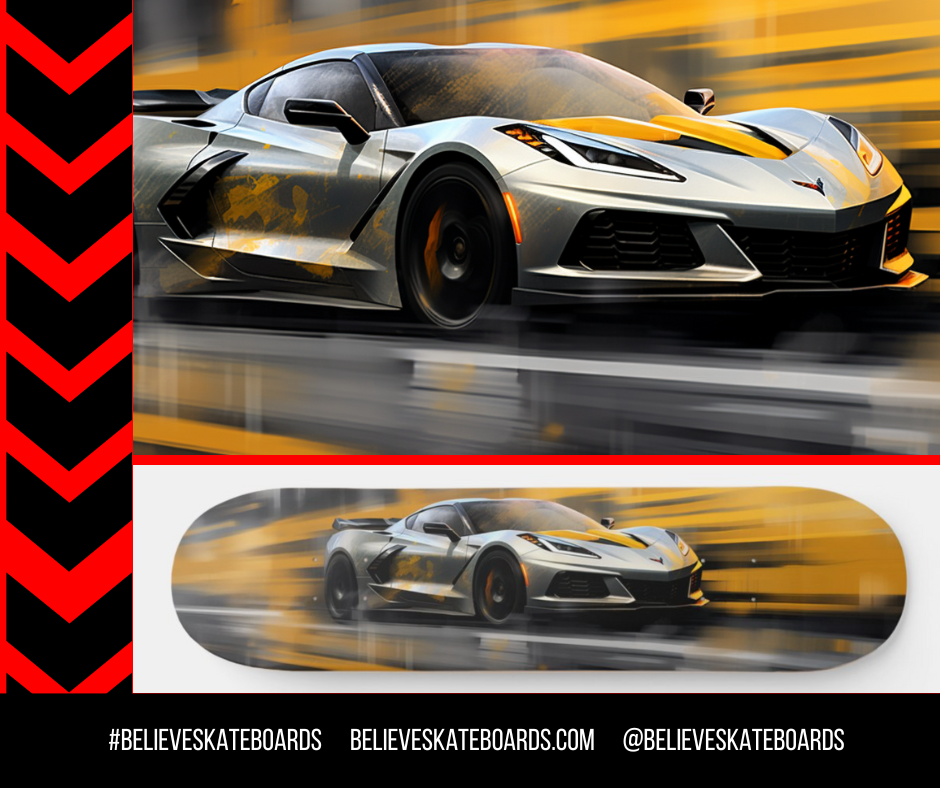 Chevy Automotive Art Skateboard Deck — Design 19