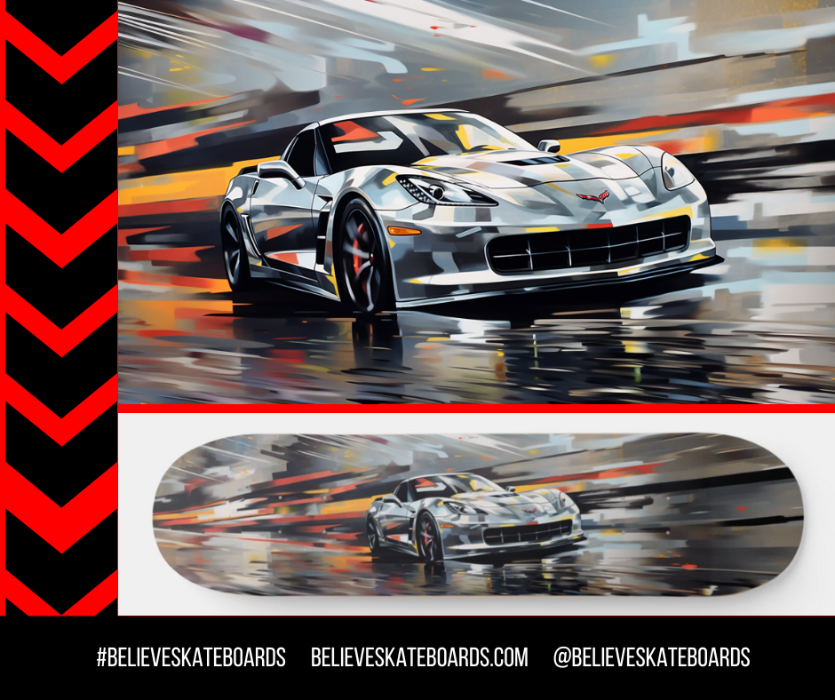 Chevy Automotive Art Skateboard Deck — Design 10