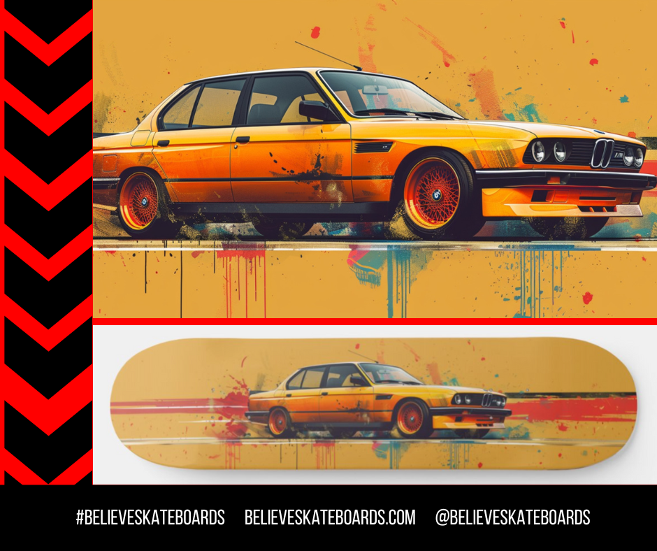 BMW Automotive Art Skateboard Deck — Design 48
