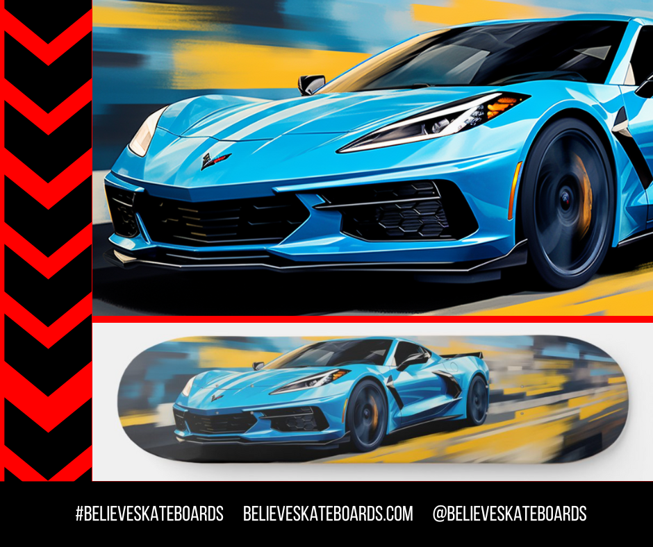 Chevy Automotive Art Skateboard Deck — Design 12