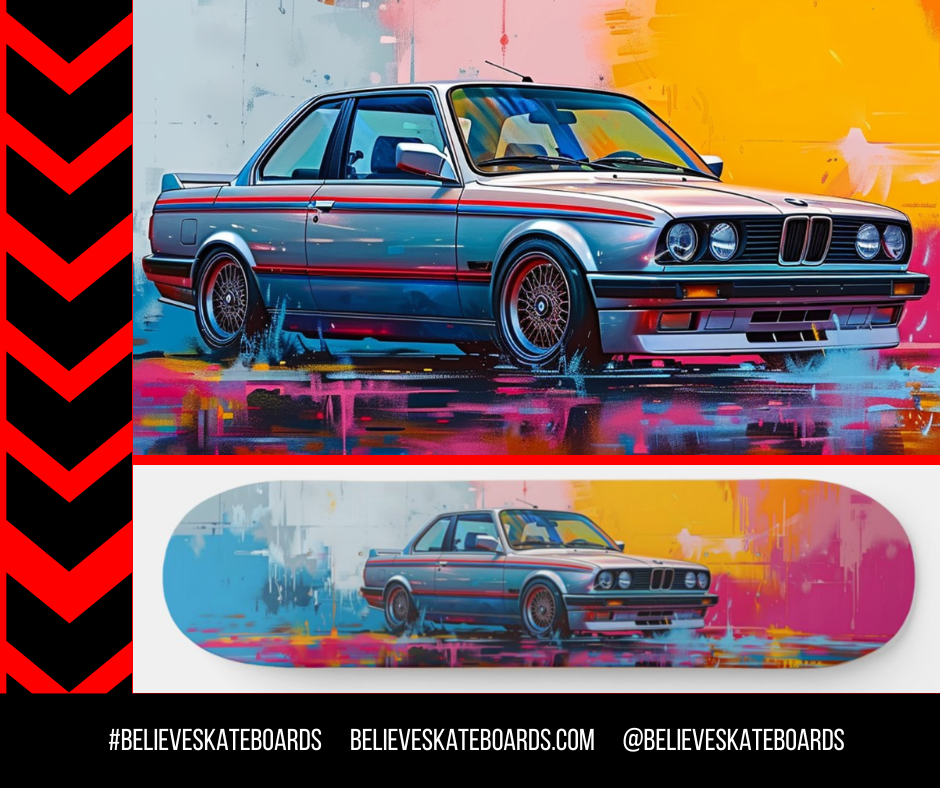 BMW Automotive Art Skateboard Deck — Design 23