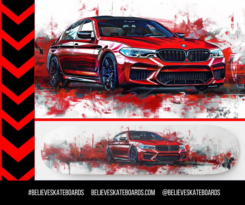 BMW Automotive Art Skateboard Deck — Design 07
