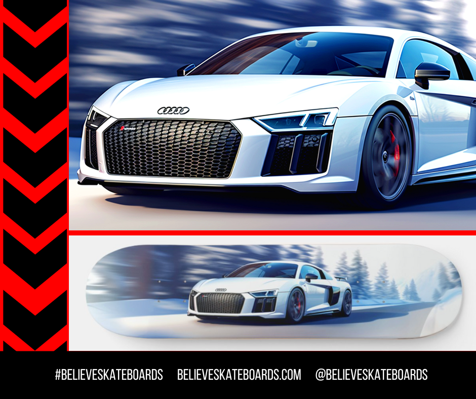Audi Automotive Art Skateboard Deck — Design 04