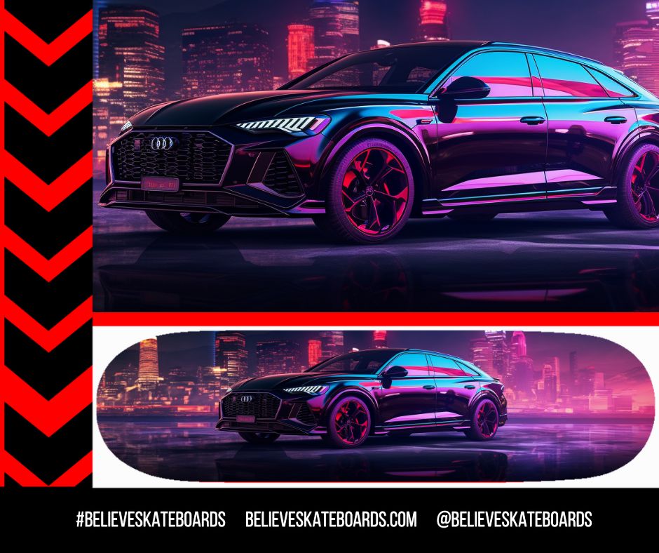 Audi Automotive Art Skateboard Deck — Design 20