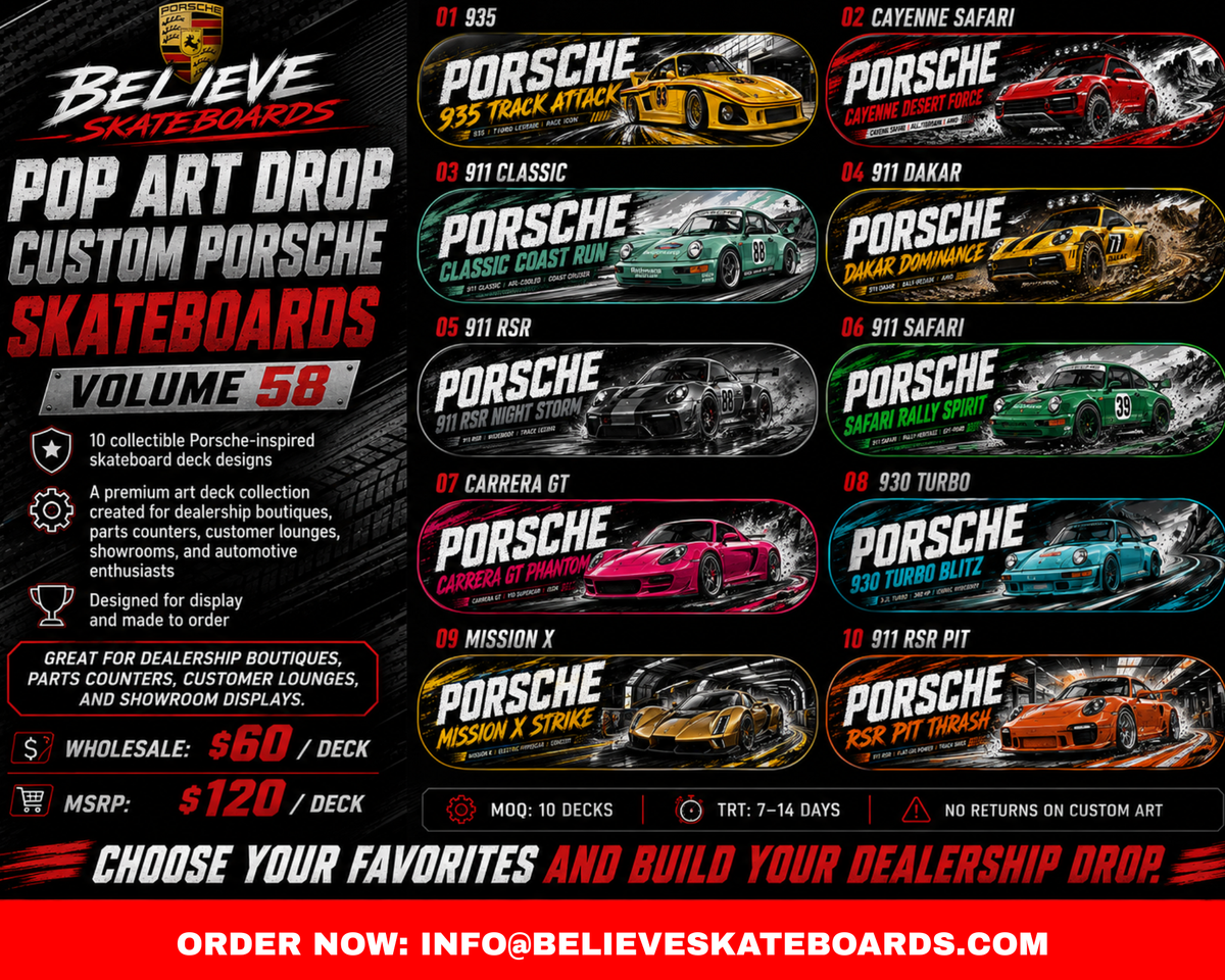 PORSCHE SKATEBOARD DROP- VOLUME 58