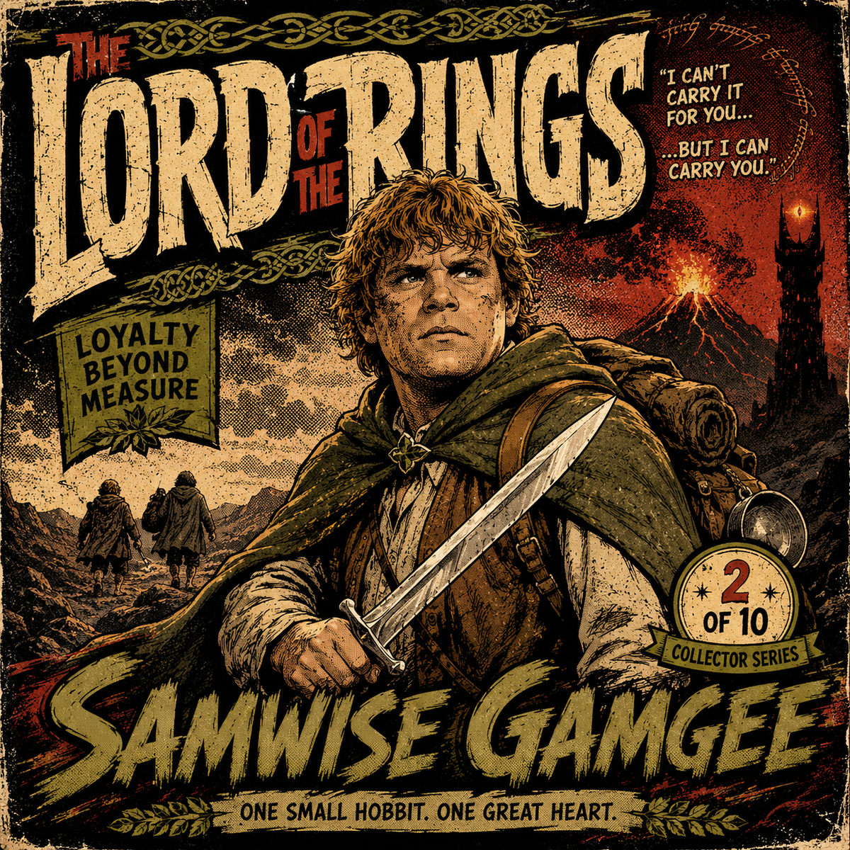 Lord of the Rings Sam- 4x4 Tile