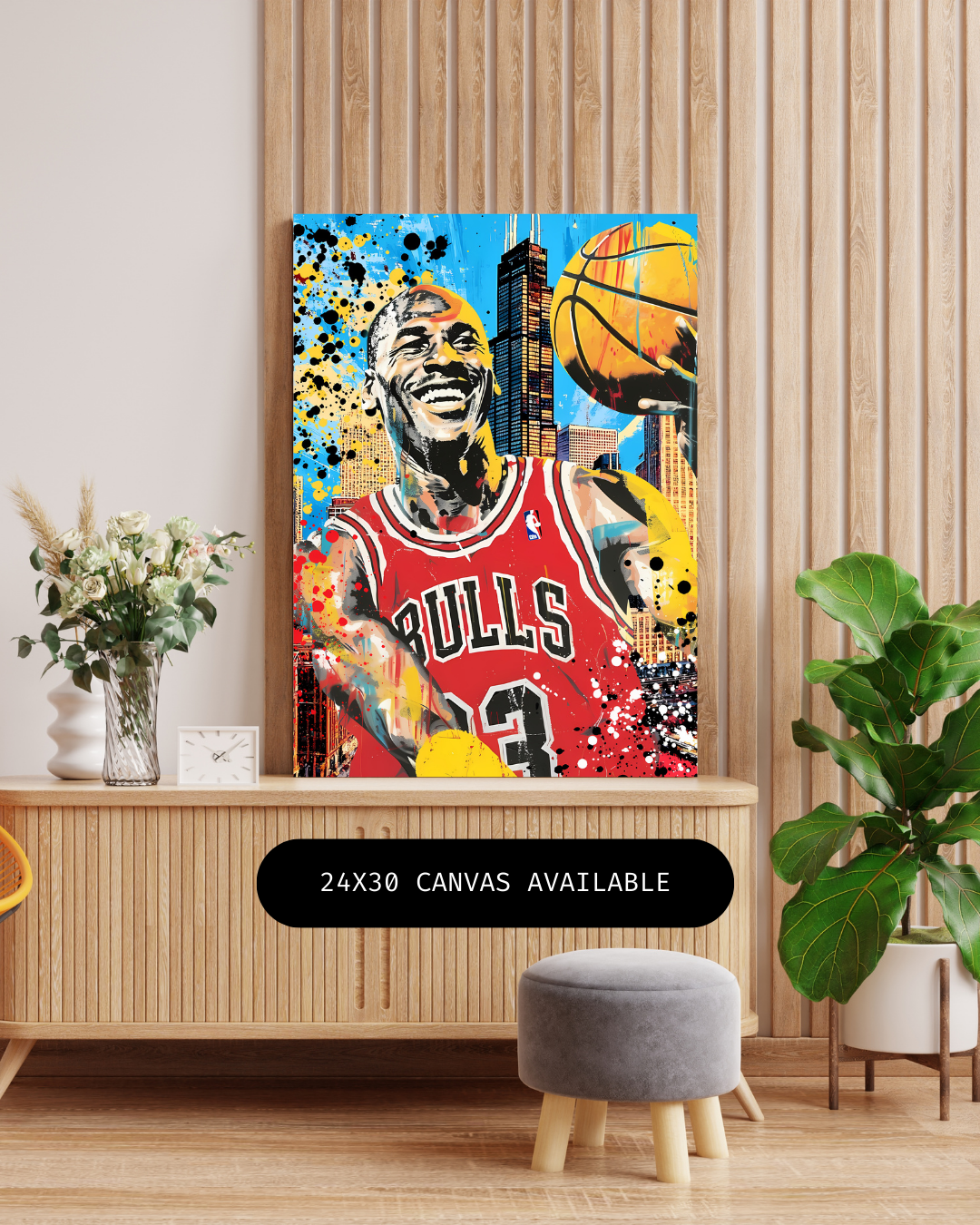 Bulls 23- Custom Canvas Wall Art