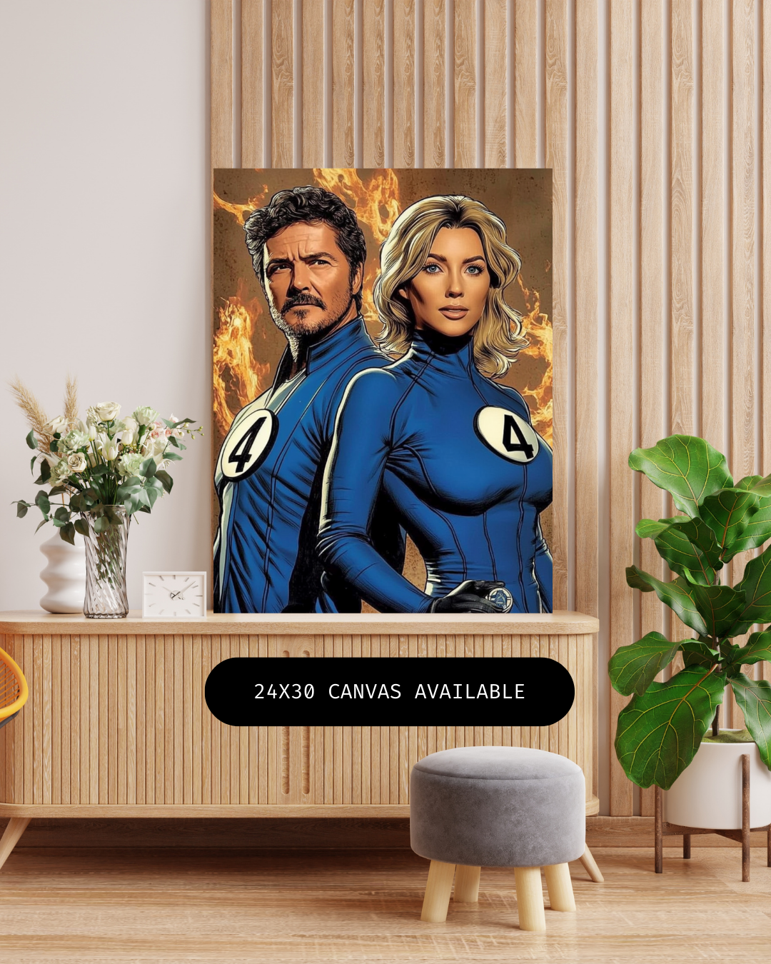 Team of Four- Custom Canvas Wall Art