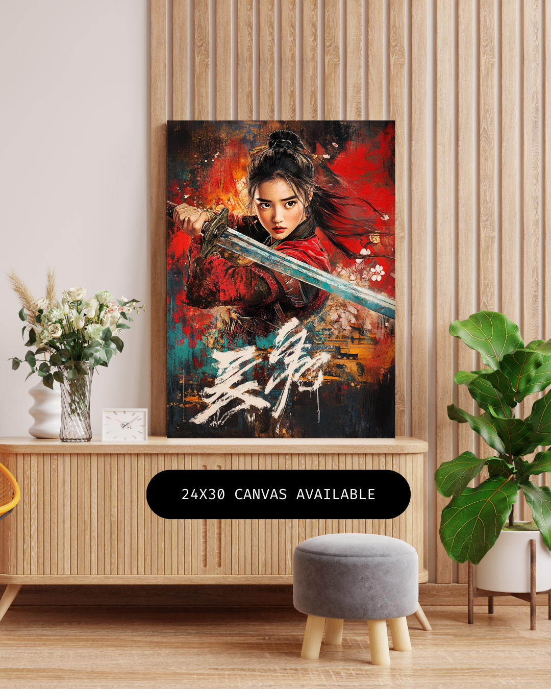 Woman Warrior- Custom Canvas Wall Art