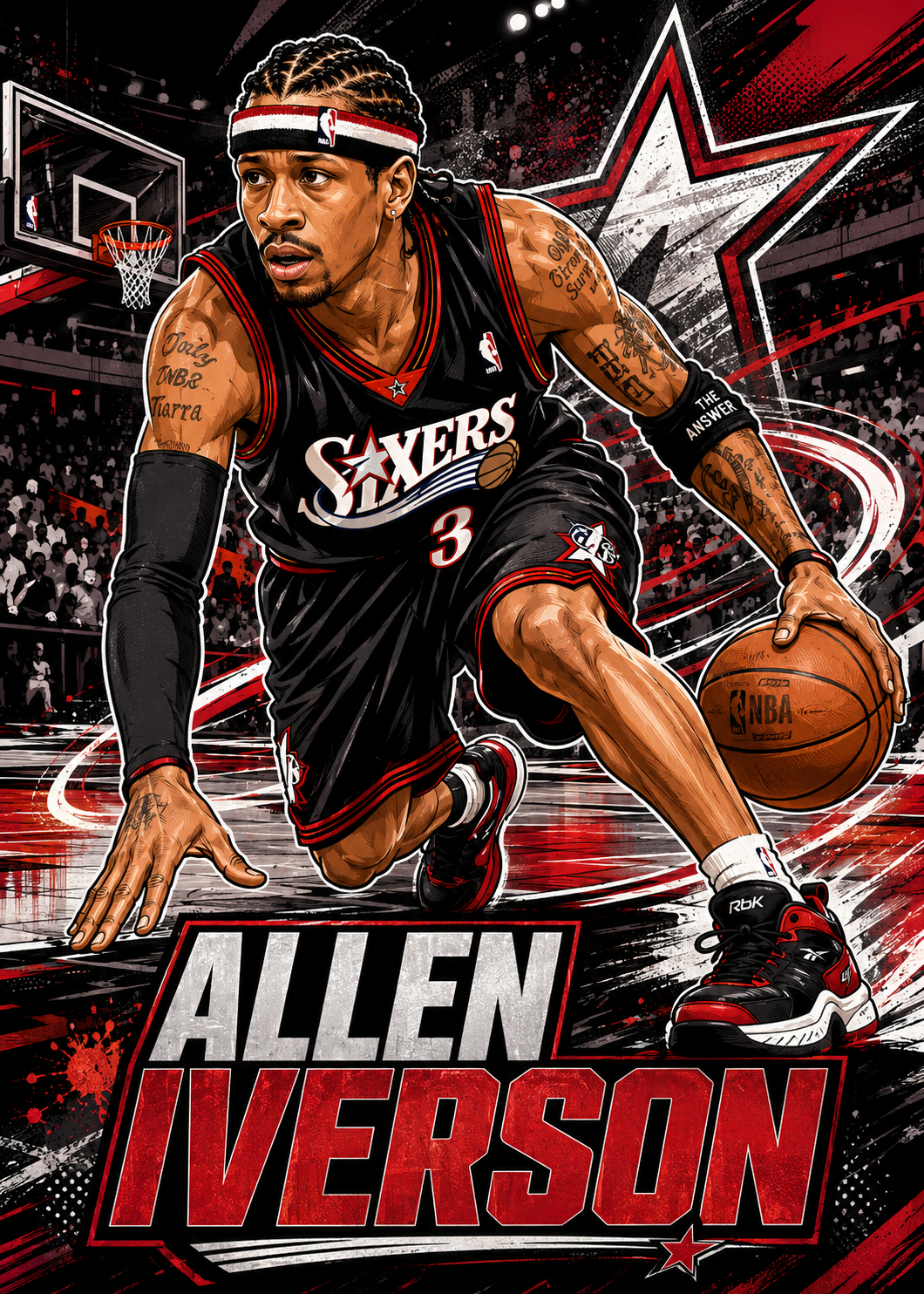 Allen Iverson – 5x7 Canvas