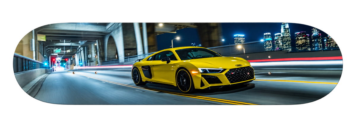 Audi R8 Pink Neon Run — Skateboard Deck