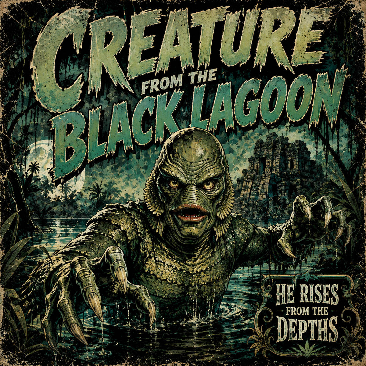 Creature from the Black Lagoon- 4x4 Tile