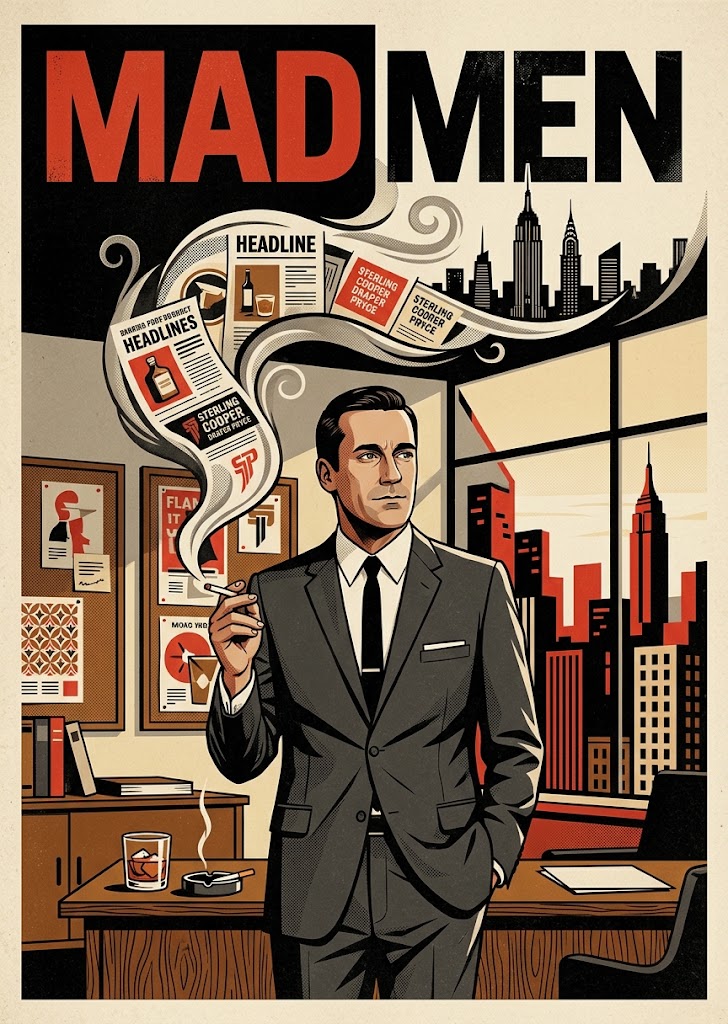 Mad Men — Sterling Cooper — 5×7 Canvas Art