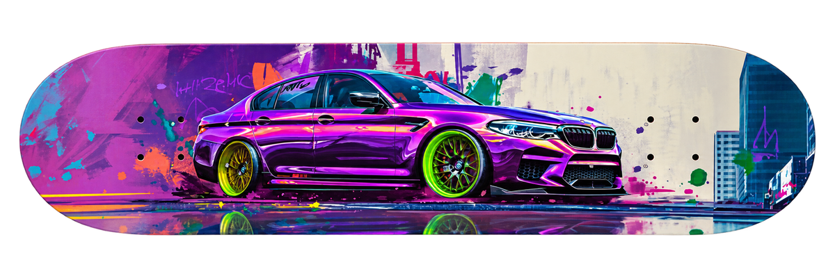 BMW Purple Chrome City — Skateboard Deck