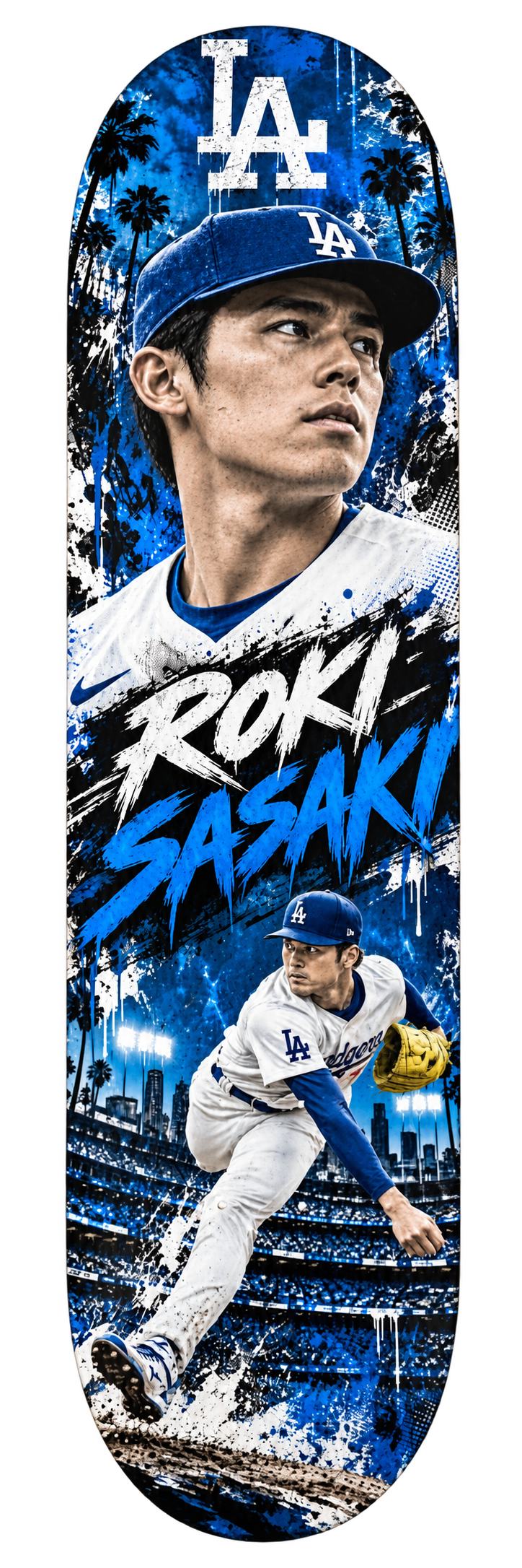 Roki Sasaki — Dodgers Skateboard Deck