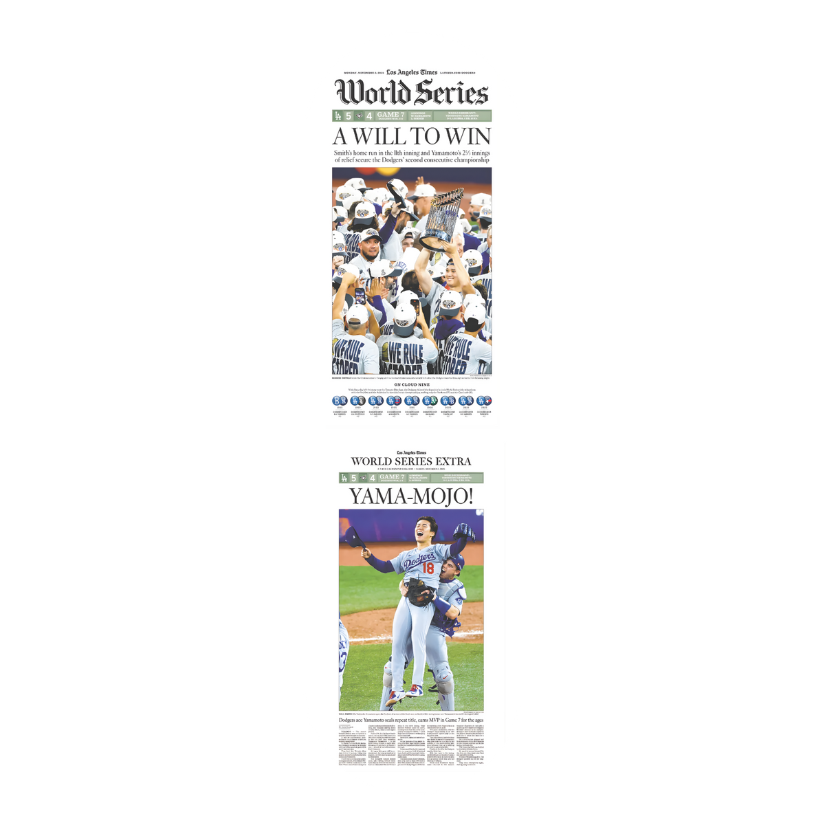 Dodgers World Series A Will to Win — Skateboard Deck