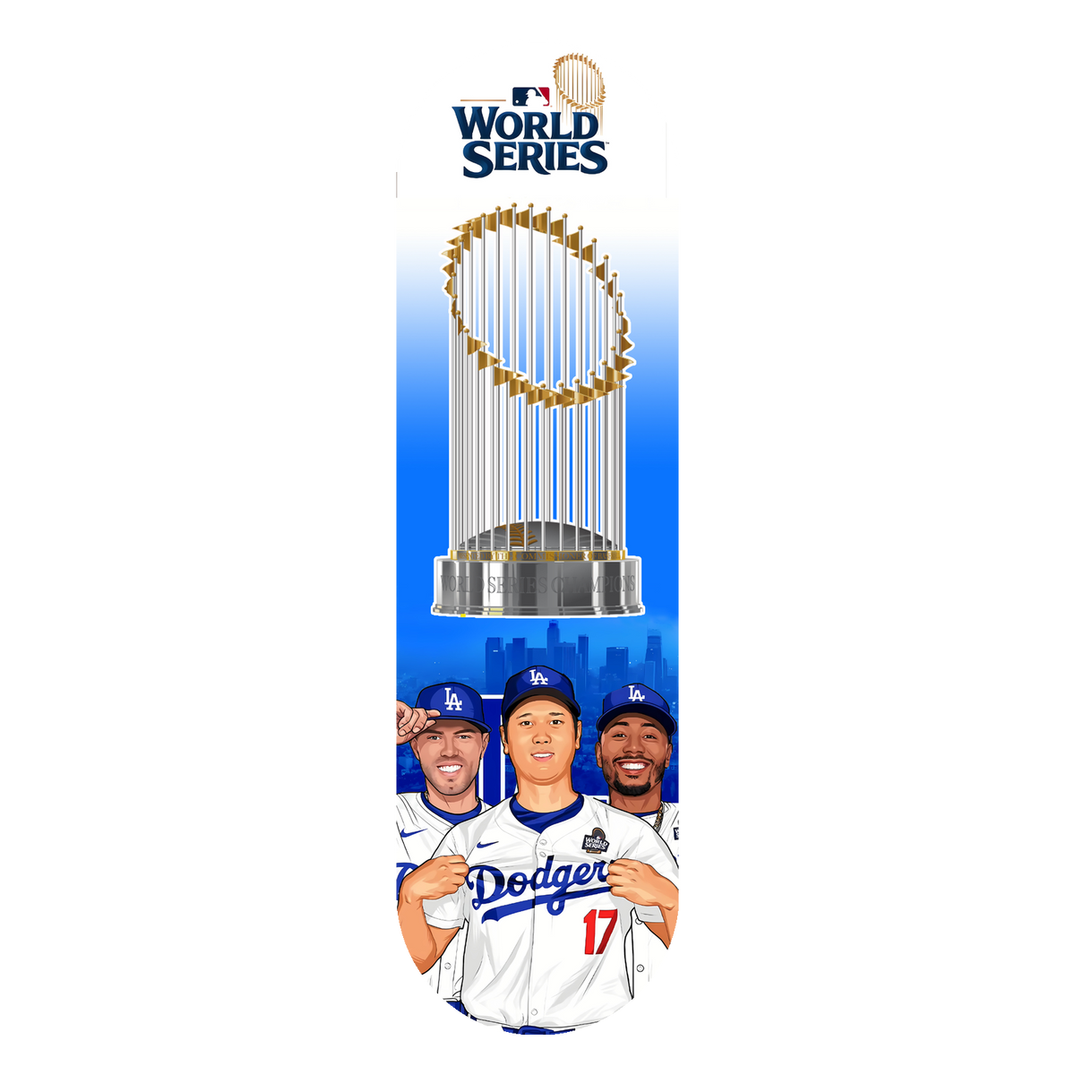 Dodgers World Series Champions Trio — Skateboard Deck