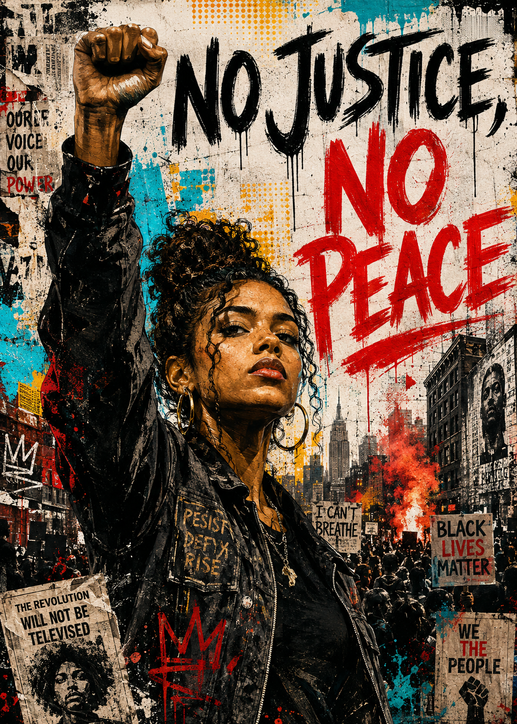 No Justice No Peace- Custom 5x7