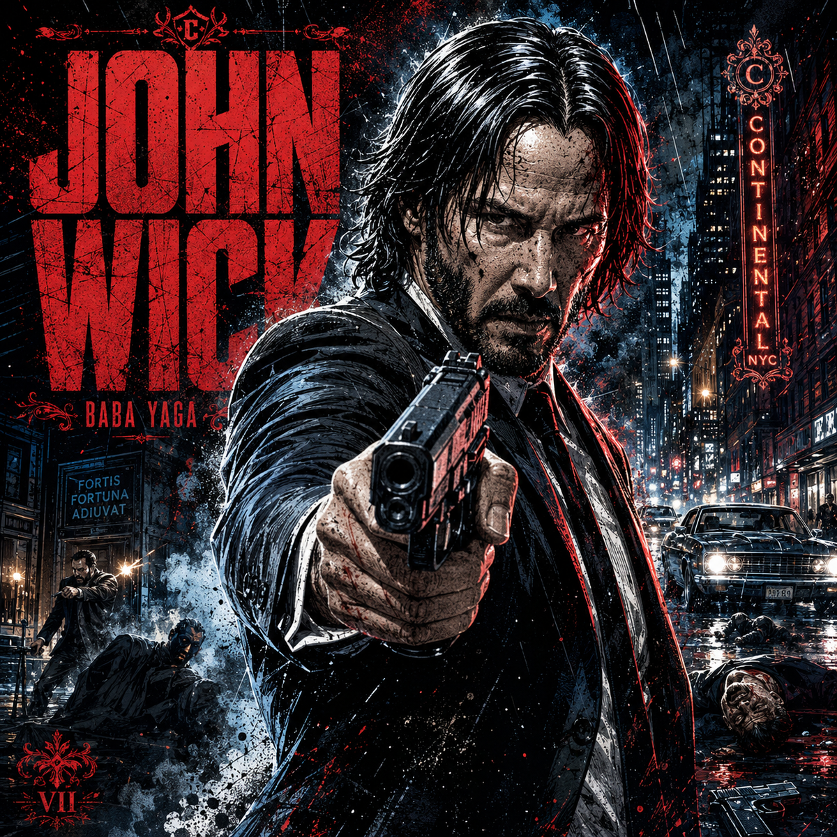 John Wick- 4x4 Tile