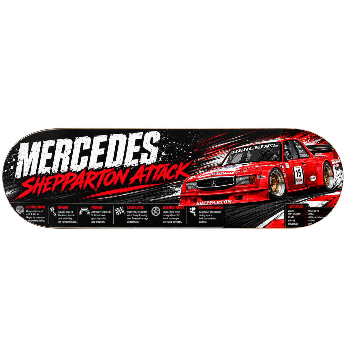 Mercedes Shepparton Attack — Skateboard Deck
