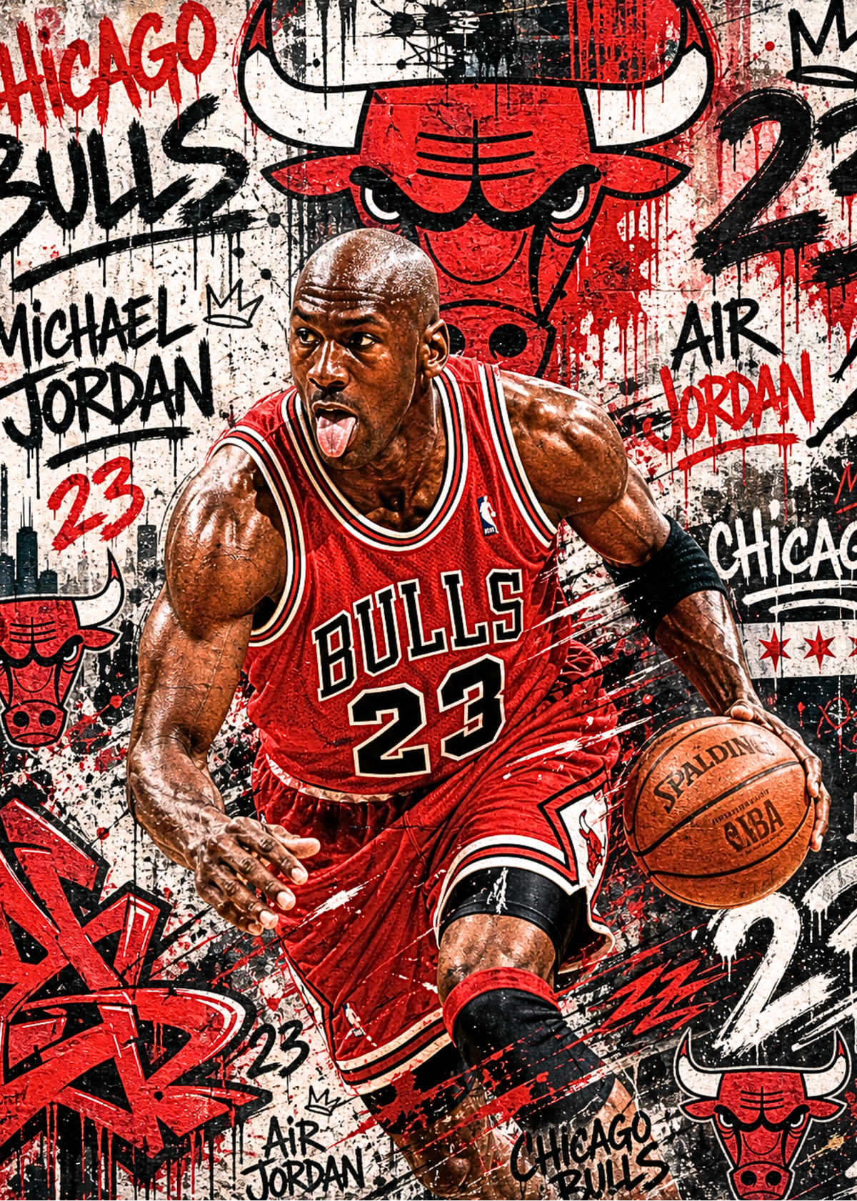 Michael Jordan Chicago Graffiti – 5x7 Canvas