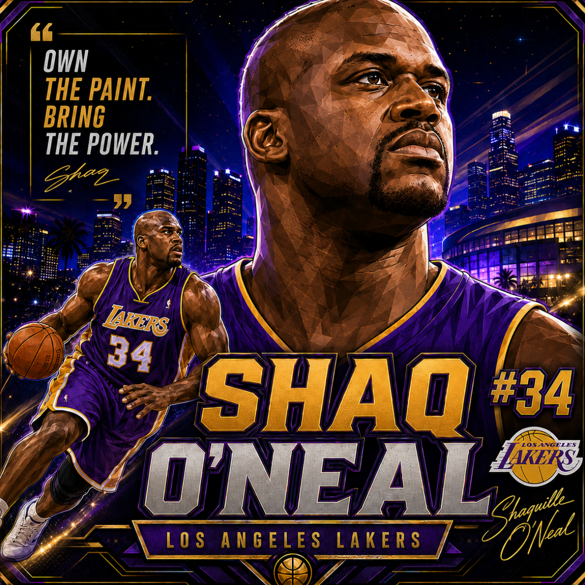 Shaquille O'Neal – Lakers 4x4 Tile