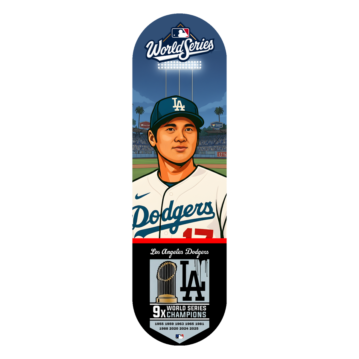 Shohei Ohtani 9x World Series Champions — Skateboard Deck