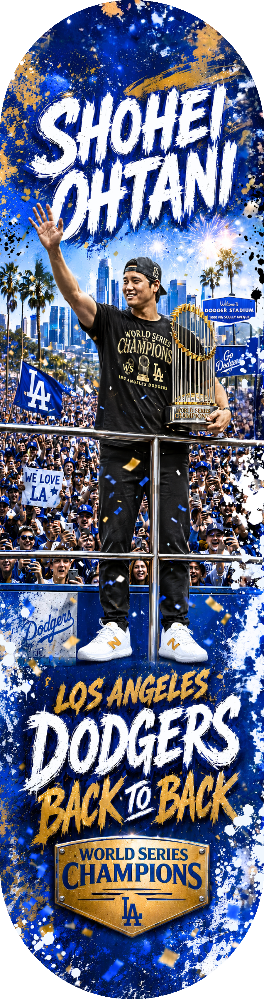 Shohei Ohtani World Series Parade — Skateboard Deck