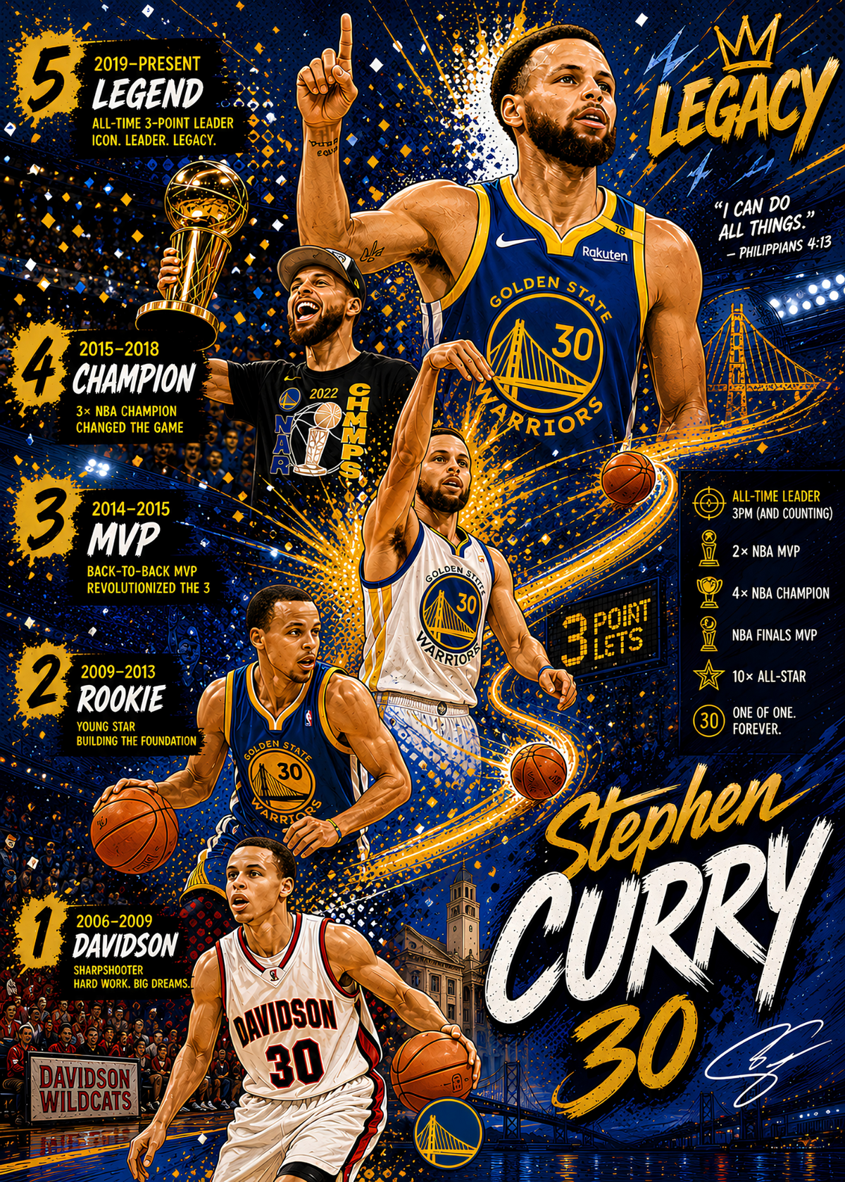 Stephen Curry Legacy – 5x7 Canvas