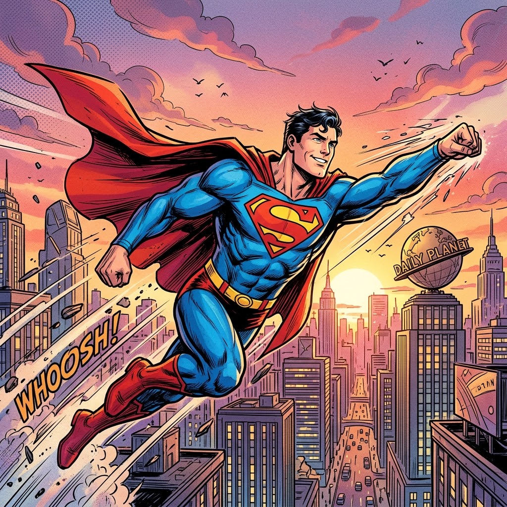 Superman — 4x4 Comics Tile
