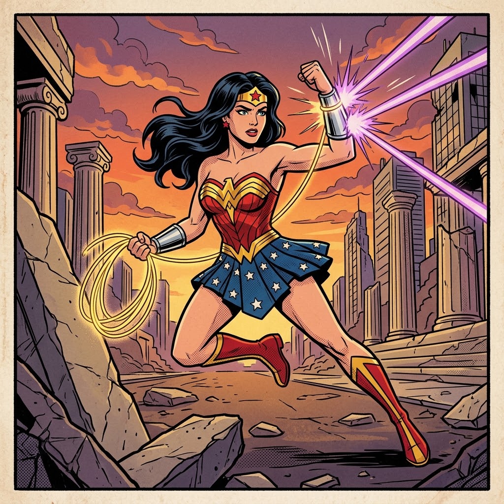 Wonder Woman — 4x4 Comics Tile