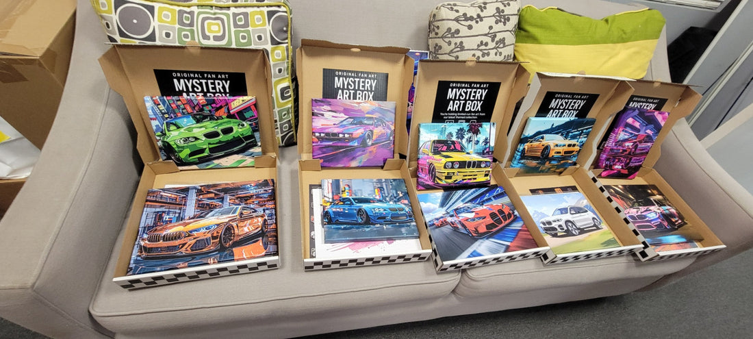 Mystery Art Boxes in Car Dealerships